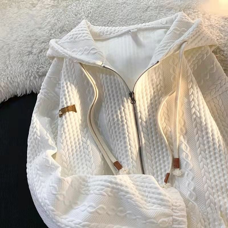 Women Zip Up Casual Sweater Hoodie